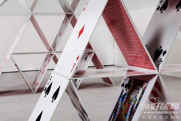 扑克牌设计的赌神桌子 扑克牌桌子创意桌子时尚用品