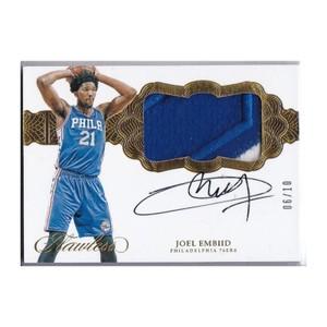 nba球星卡panini16-17flawless手提箱恩比德patch签字卡/10卡签
