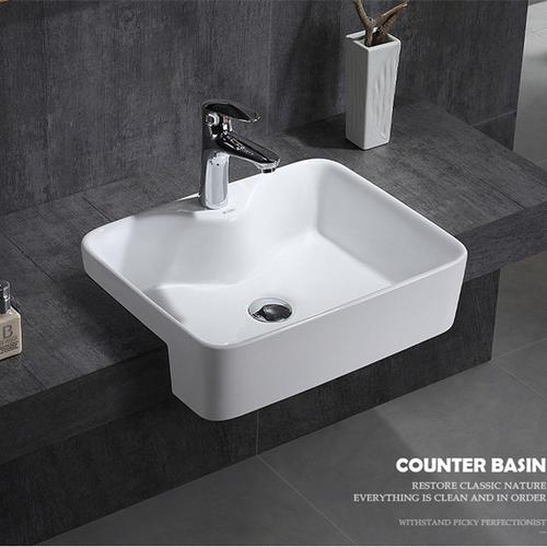 洗手盆台上盆 半挂式水池 台盆 洗脸盆 洗面盆 半挂盆陶瓷艺术盆