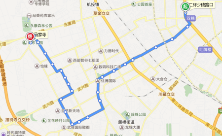 一,成都市201路公交车不到七里村,如图所示