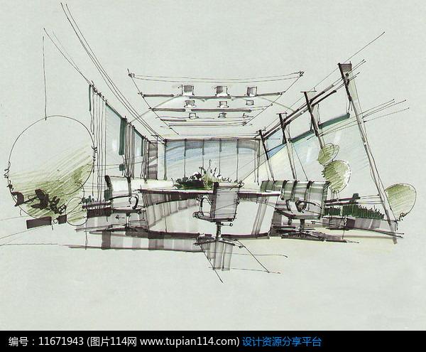 [原创] 会议室手绘效果图