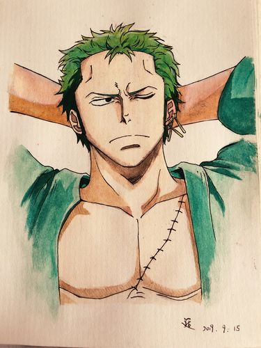 罗罗诺亚99索隆|动漫|单幅漫画|野橙子 - 临摹作品