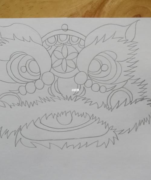自制新年舞狮挂图 儿童创意手工 有原图可用_新年去哪