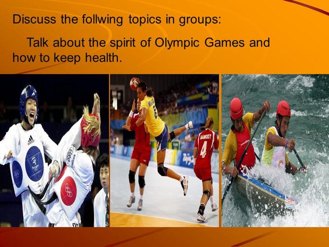 grasp some key phrases about olympic sports programme. 3.