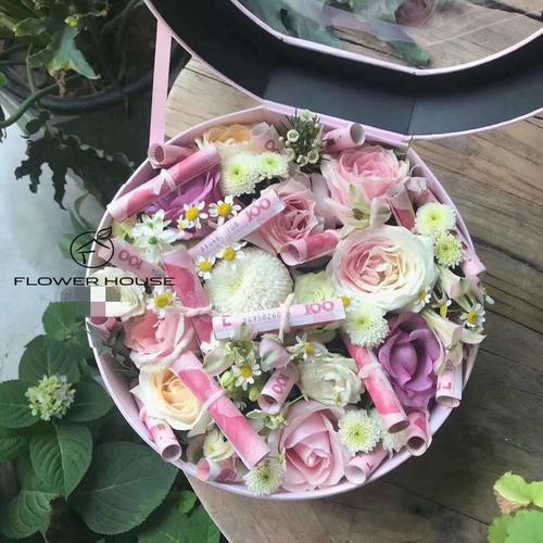 钱花束花盒