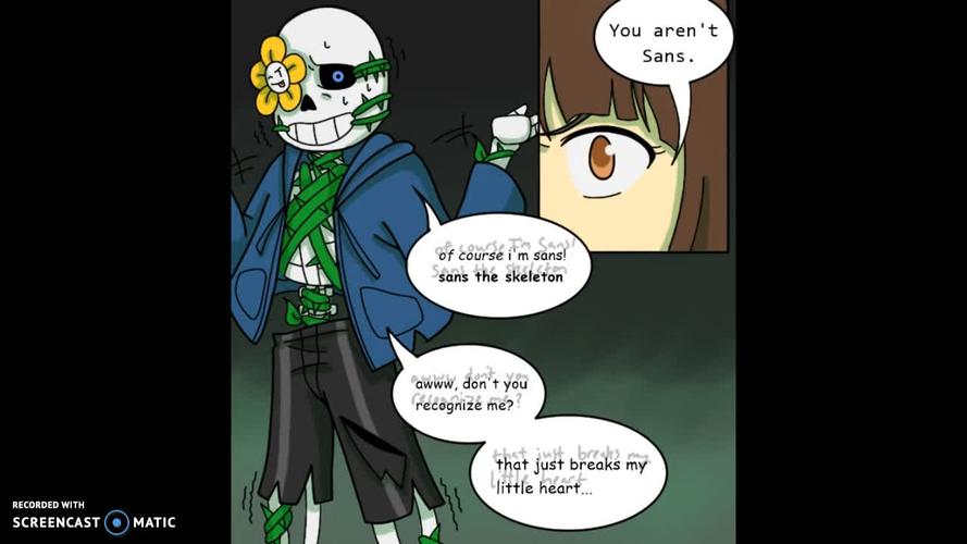 【undertale】传说之下短片flowey-sans vs frisk