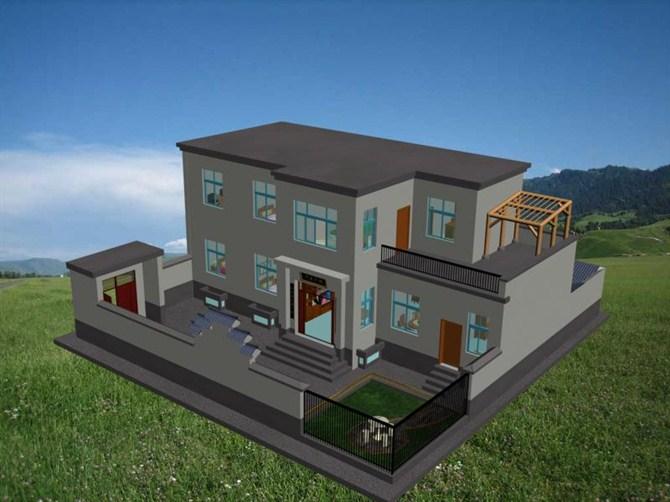 这种平屋顶造价不高,比较简单,不过不是很好看,一般的做法会在上面做