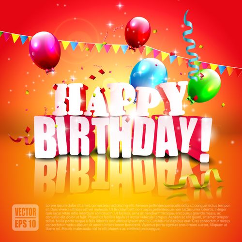 含jpg预览图,关键字:吊旗,海报,气球,礼花,生日,happy birthday,彩旗