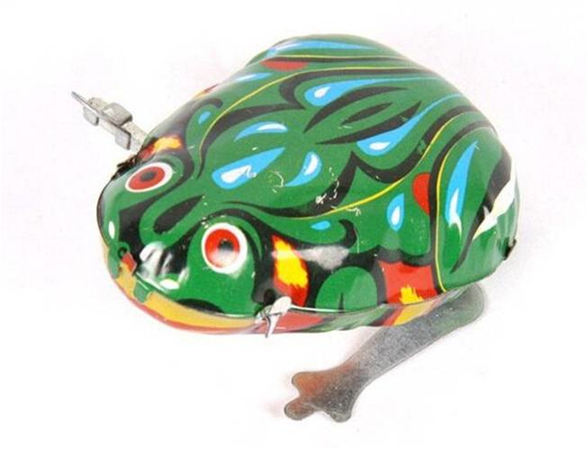 铁皮青蛙 经典上链跳蛙 绿皮青蛙怀旧玩具 弹跳青蛙儿童玩具一元
