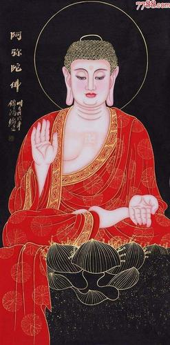 工笔画人物佛像