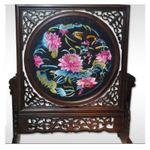批发 汉绣 精品 和谐飞凤座屏风 纯手工刺绣 湖北特色工艺品 礼品
