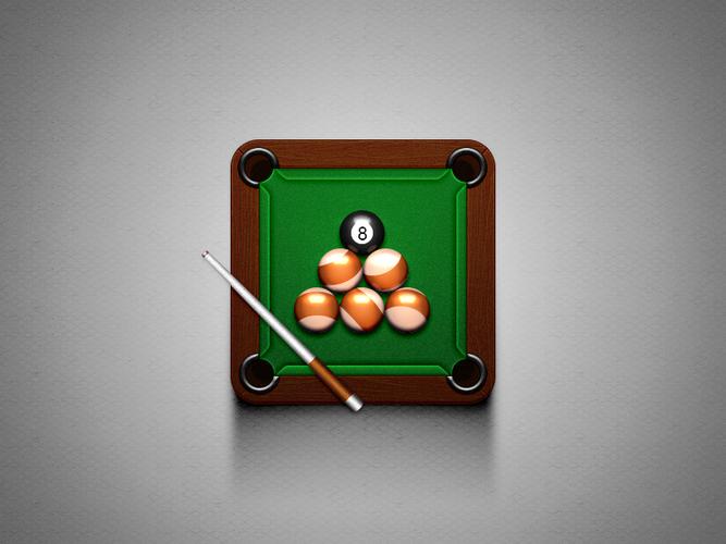 一个精致的桌球型图标psd素材_图标设计_懒人图库