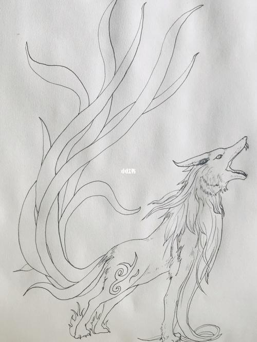 每日一画之九尾狐