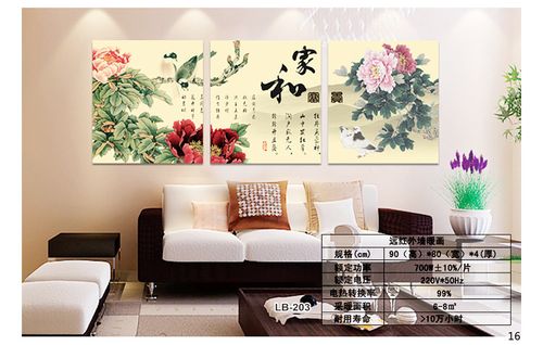 采暖设备碳纤维墙暖画 壁挂式电墙暖室内家用壁画暖气片