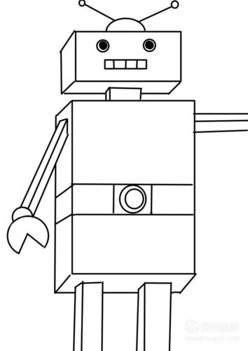 我们只需要画出机器人长方形的双腿就可以了,注意腿部同样要画的立体