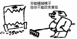 读漫画《猪八戒砸镜子》.漫画中的做法