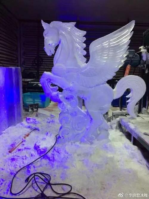 独特的风格他制作的中国龙,唐狮,凤凰,花卉等冰雕作品技法炉火纯青,出