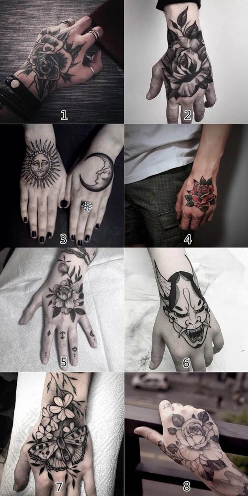 南极人 纹身贴持久 新品潮牌个性潮男女持久手背手指奇卡诺手臂花体字