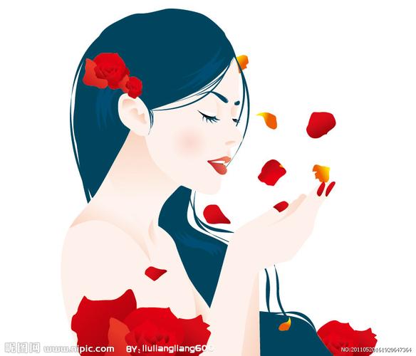 玫瑰女孩图片
