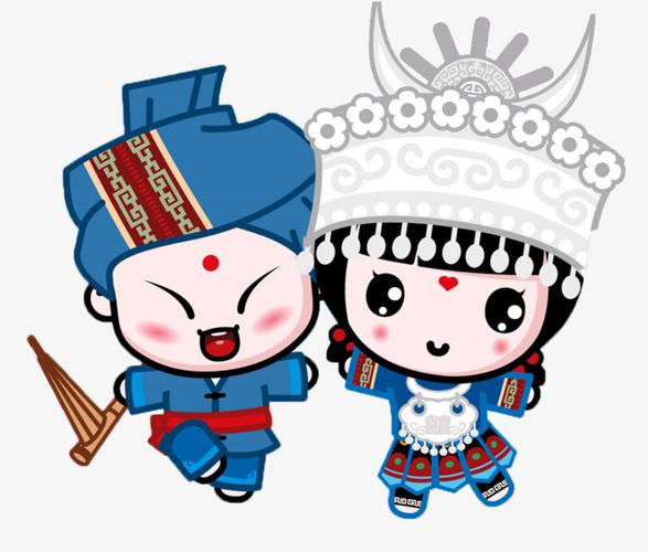 民族娃娃简笔画 56个民族娃娃简笔画_简笔画少数民族娃娃