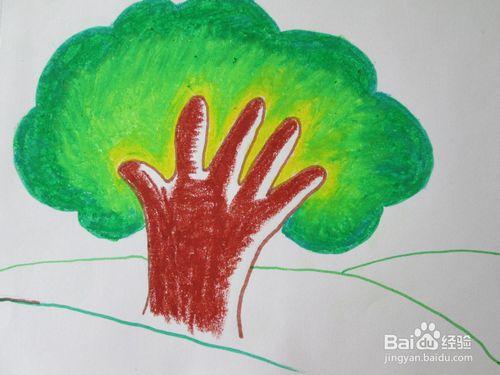 我们来学油画棒:[5]手掌树
