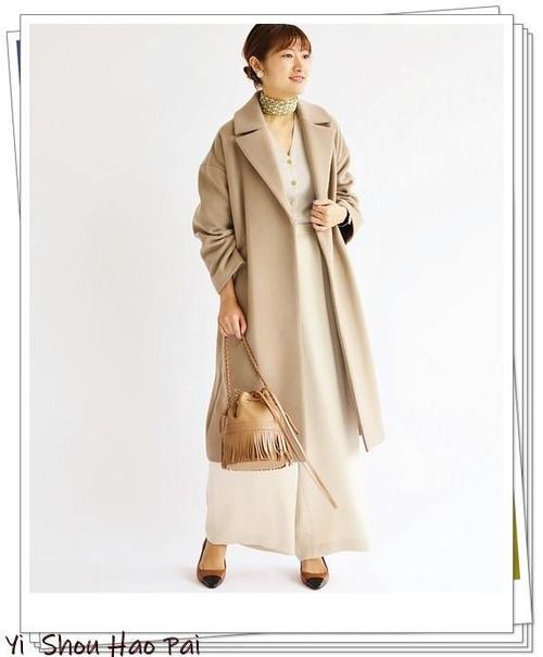 驼色切斯特大衣的冬季搭配案例很适合轻熟女人