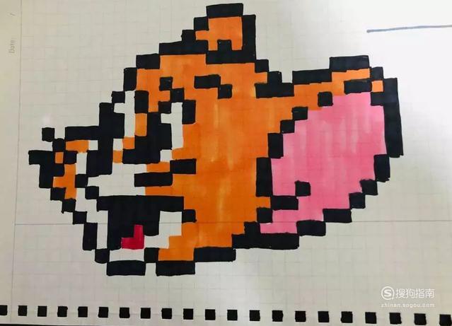 手绘黑白像素画教程