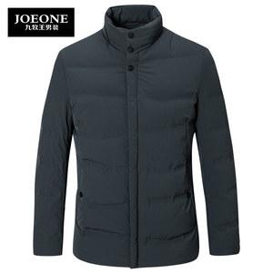 九牧王男装羽绒服中青年男士秋冬爸爸装商务休闲时尚黑色保暖外套