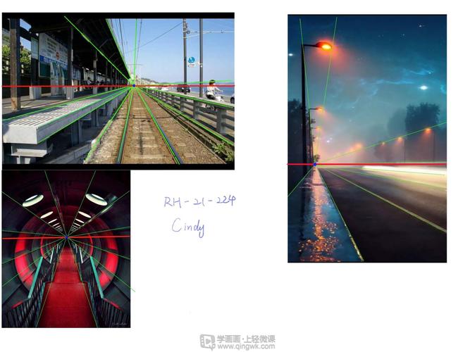 找水平线与灭点绘画中的透视练习rh21224cindy