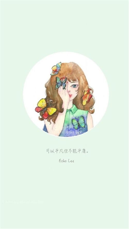 女孩图文唯美可爱励志高清手机壁纸下载