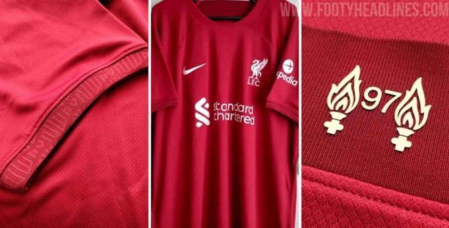 据球衣网站footy headlines消息,22/23赛季的利物浦主场球衣将于2022