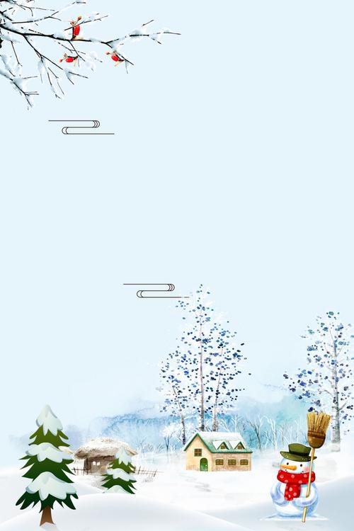 冬季海报背景素材