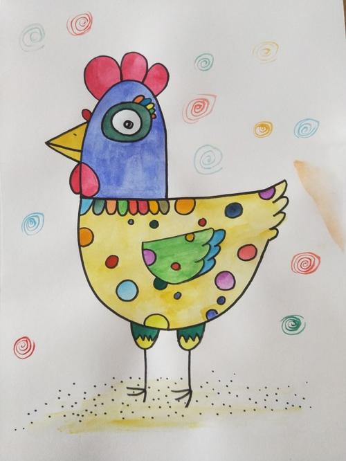 儿童画.小鸡