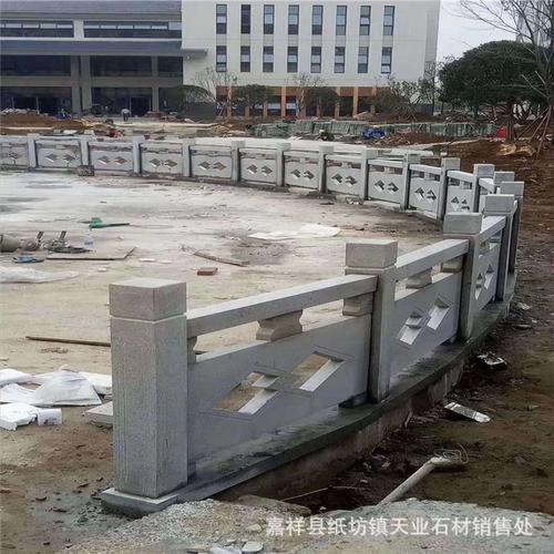 大理石花岗岩石栏杆设计安装 桥梁青石汉白玉寺庙栏杆