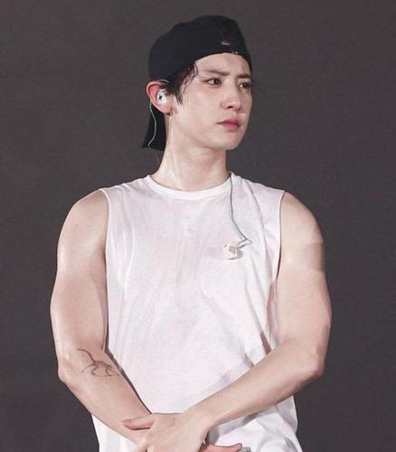 现在灿烈胸肌腹肌什么都有,真是个神奇的男孩子,不过也有粉丝呼喊灿烈