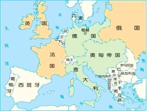 (第一次世界大战前欧洲地图.
