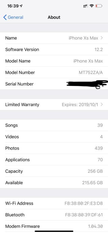 iphone的关于本机突然多了一条显示保修期