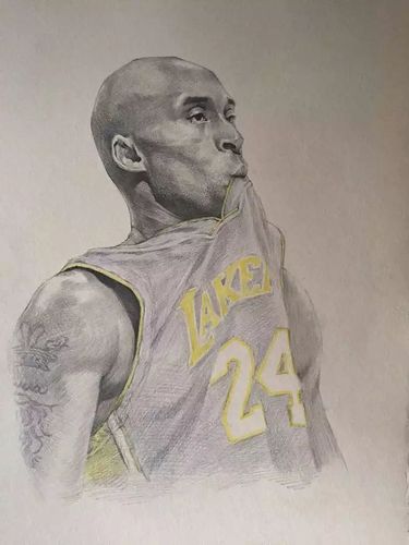 致那些年我们一起追过的科比(铅笔,素描)