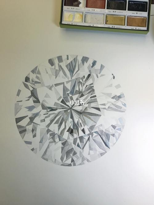 珠宝手绘|96画一颗超大钻石9696详细步骤图_钻石_手绘_铅笔