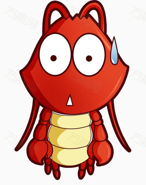 可爱卡通 小龙虾  龙虾 耍酷  装帅  墨镜