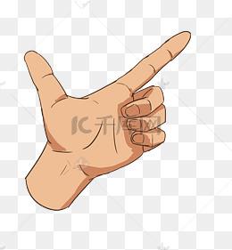 卡通头像八字手势耍帅