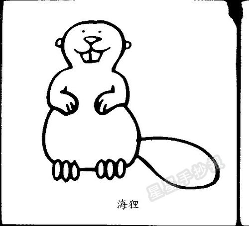 海狸简笔画