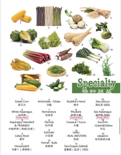 西餐常用蔬菜终结篇(中英文对照)_西餐_蔬菜_迷你_祥隆·万象城自由行