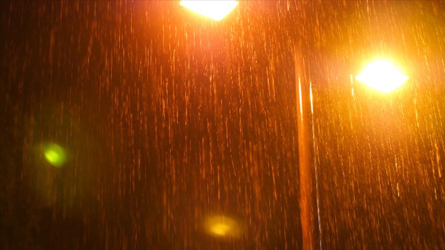 4k原创唯美城市夜晚下雨天