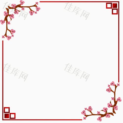 梅花装饰边框