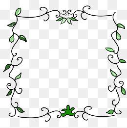 藤蔓边框卡通插画