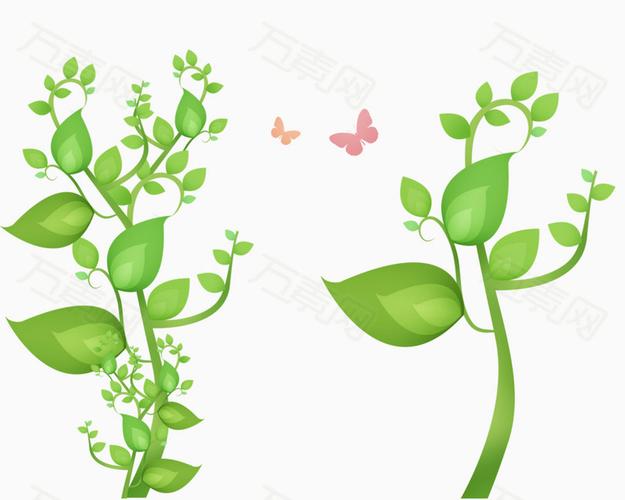 万素网 免抠元素 卡通手绘 卡通绿色藤蔓  图片素材详细参数: 编号
