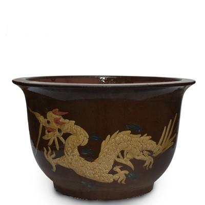 特大号 特大花盆陶瓷简约盆景落地花盆庭院铁树龙缸花盆大号