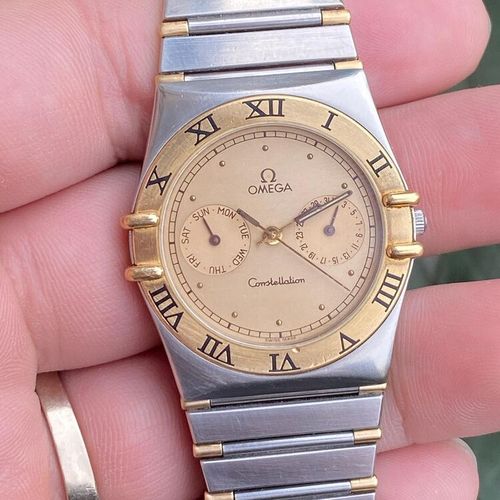 欧米茄星座18k金男表