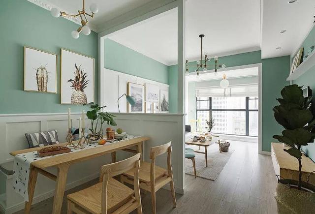 145㎡清新北欧风,青绿色的装修风格,如沐春风的设计